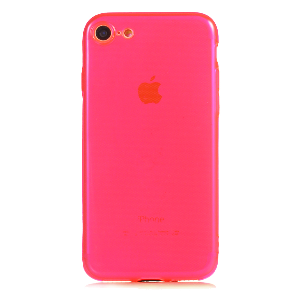 KNY Apple phone 7 Klf Renkli Fosforlu Mun Silikon