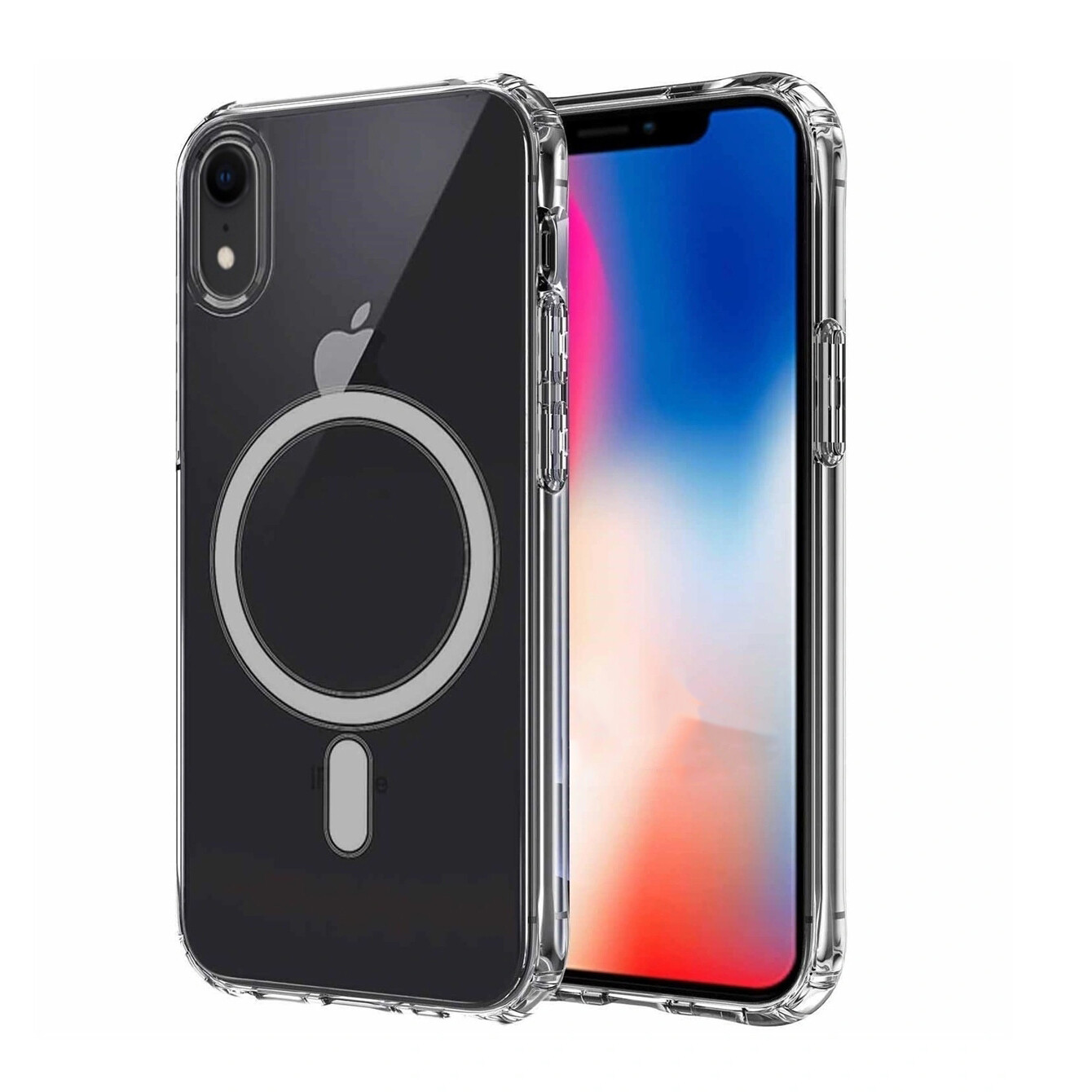 KNY Apple phone XR Klf Ultra Korumal effaf Magsafeli Emboss Sert Silikon