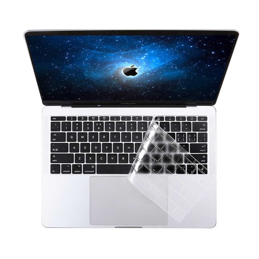 KNY Apple Macbook 16 n Touch Bar A2141 in Klavye Koruyucu effaf Pet