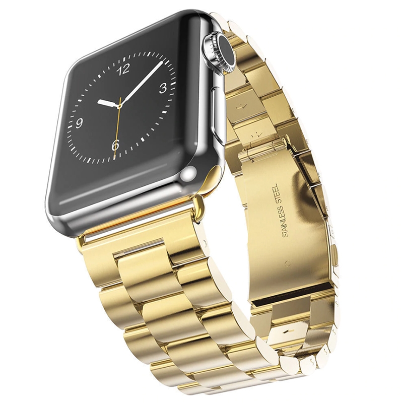 KNY Apple Watch 38 MM in Klasik Desenli Metal Kordon-Kay