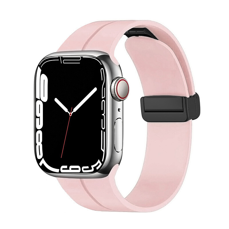 KNY Apple Watch 38 MM in Manyetik Kopal Renkli Silikon Kay-Kordon KRD-84 