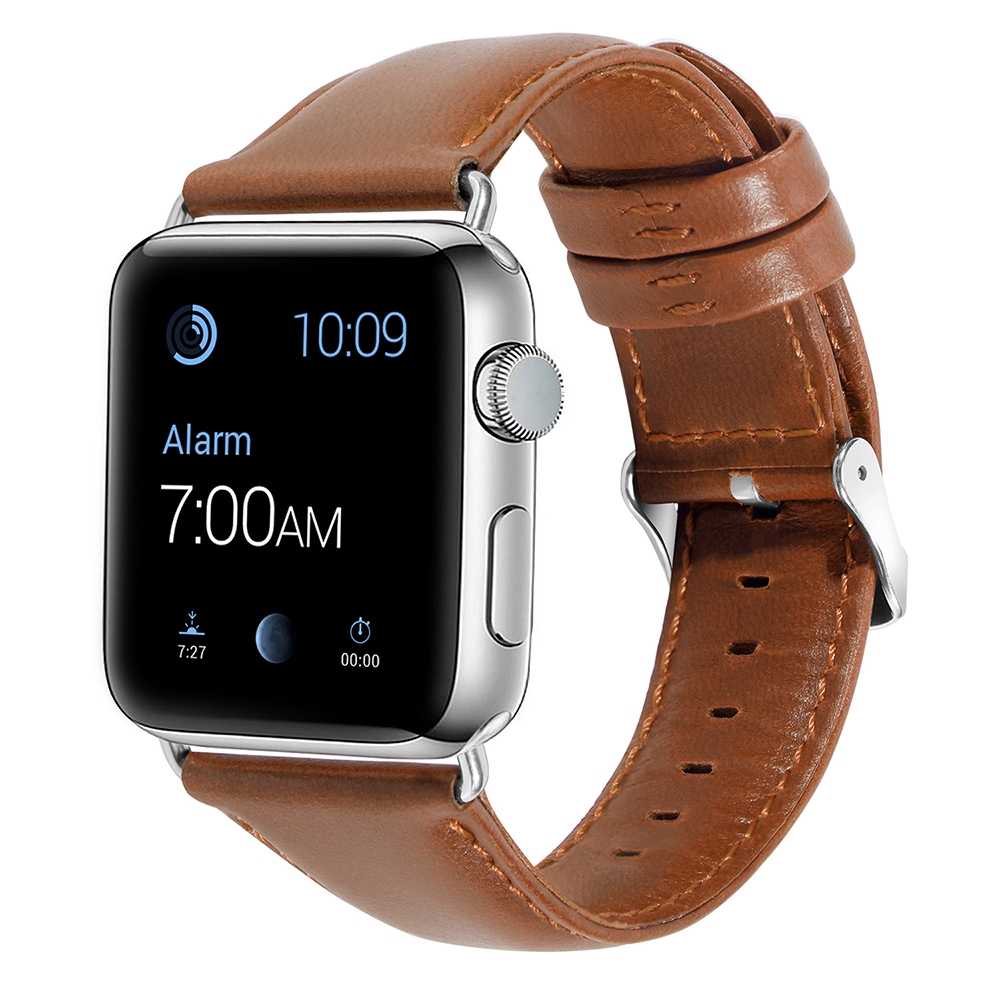 KNY Apple Watch 38 MM in Renkli Suni Deri Kay-Kordon