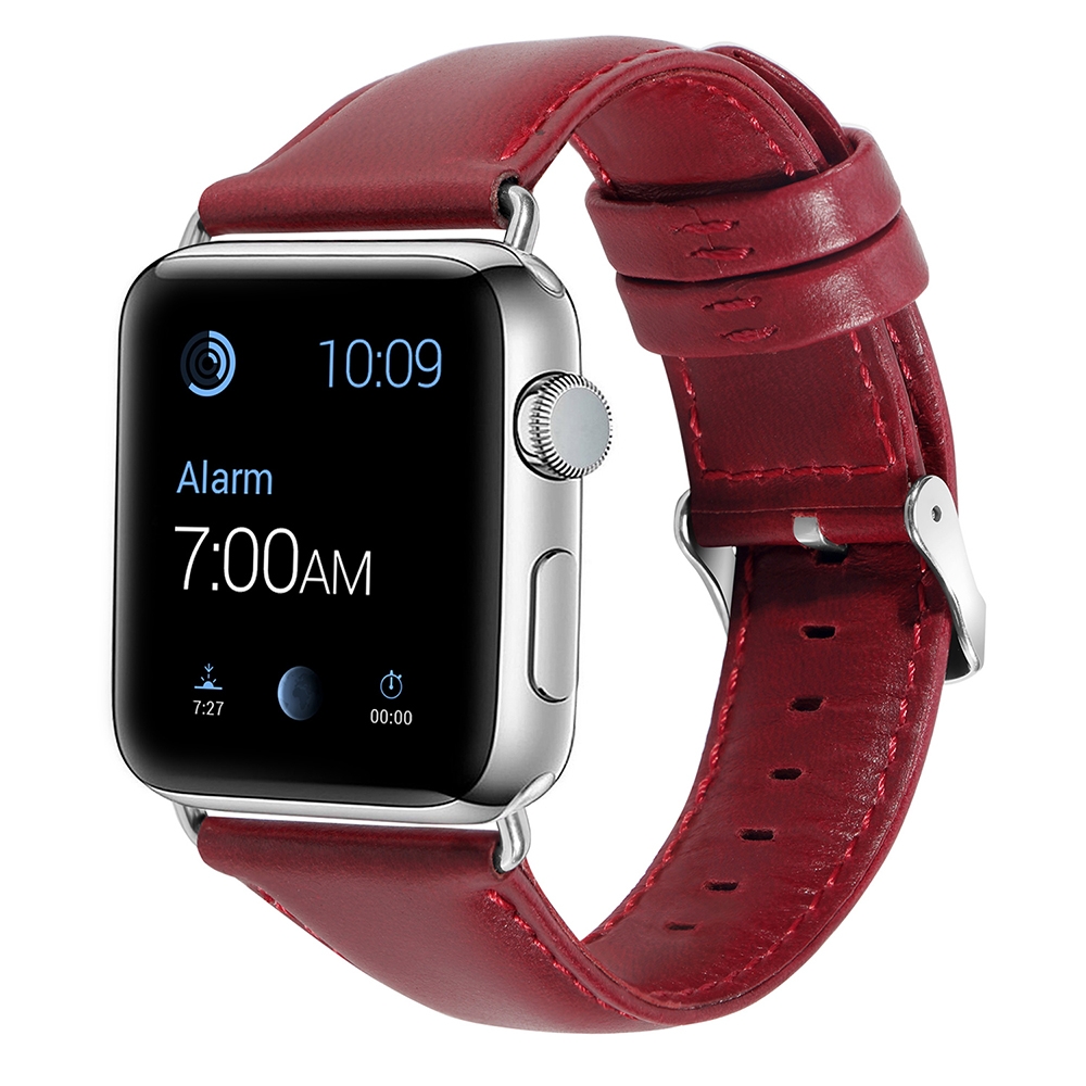 KNY Apple Watch 38 MM in Renkli Suni Deri Kay-Kordon