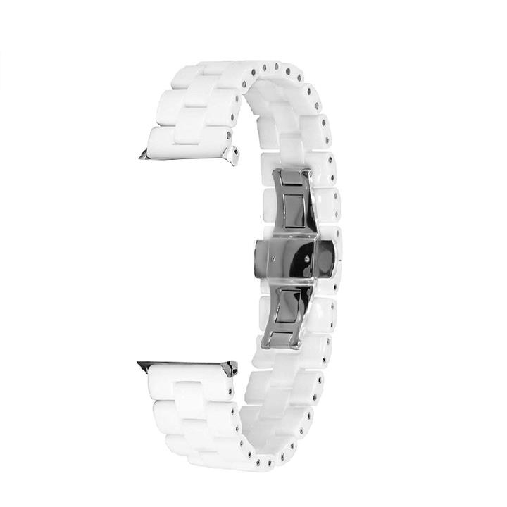 KNY Apple Watch 38 MM in Zincir Model Seramik Metal Kay-Kordon