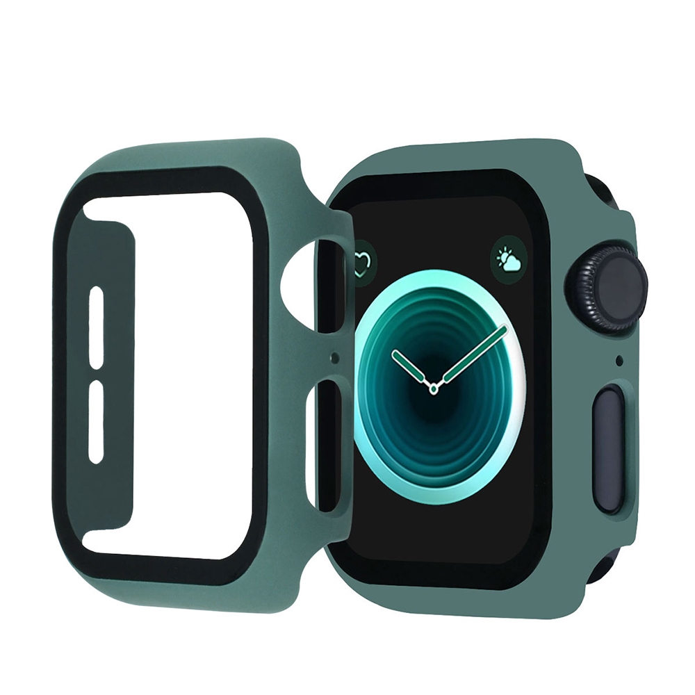 KNY Apple Watch 40MM in Full Kaplayan ereveli Ekran Koruyucu Gard Kapak Yeil