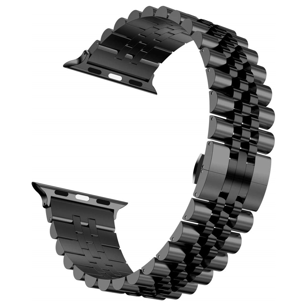 KNY Apple Watch 42 MM in Renkli Ayarlanabilir Metal (Krd-36) Kordon-Kay