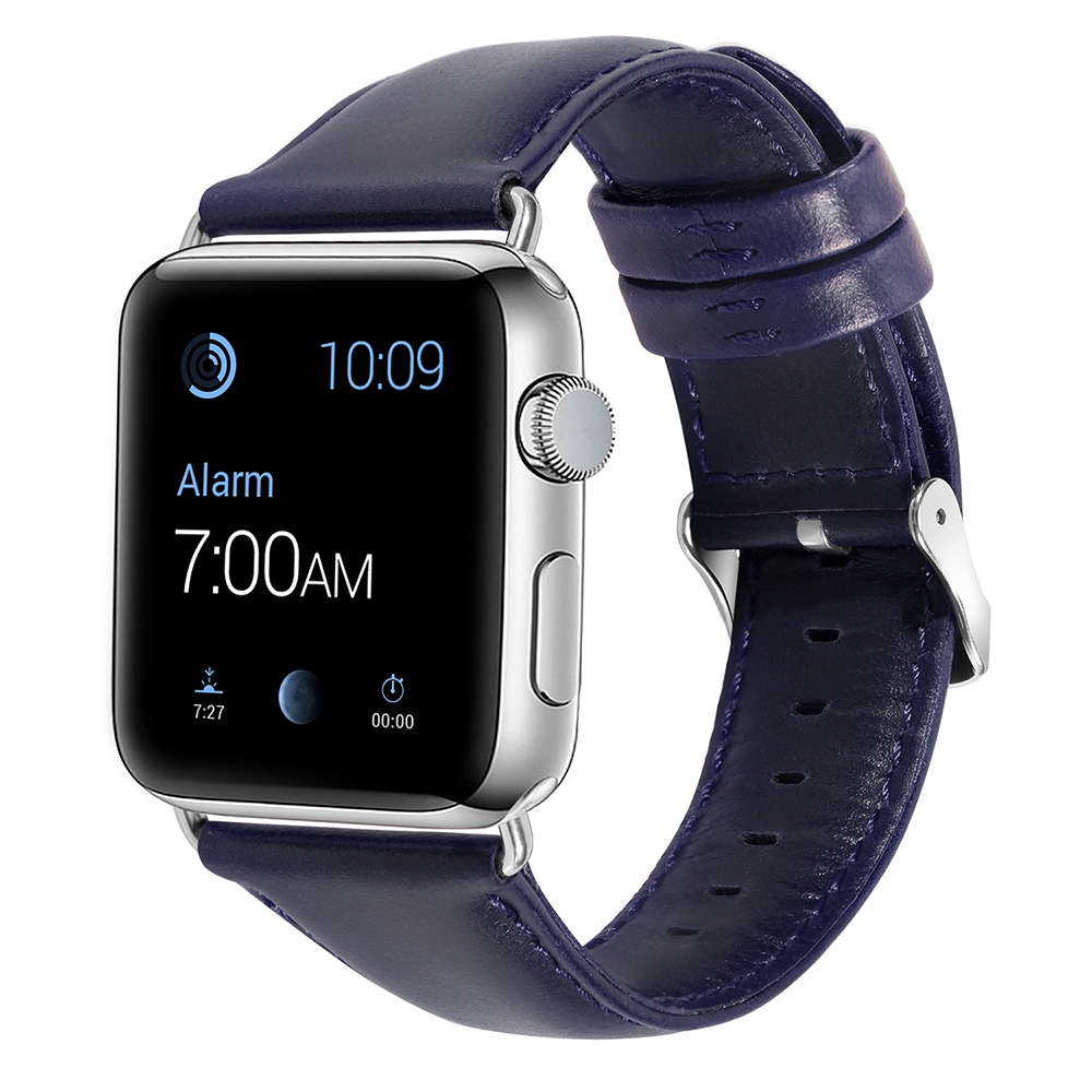 KNY Apple Watch 44 MM in Renkli Suni Deri Kay-Kordon
