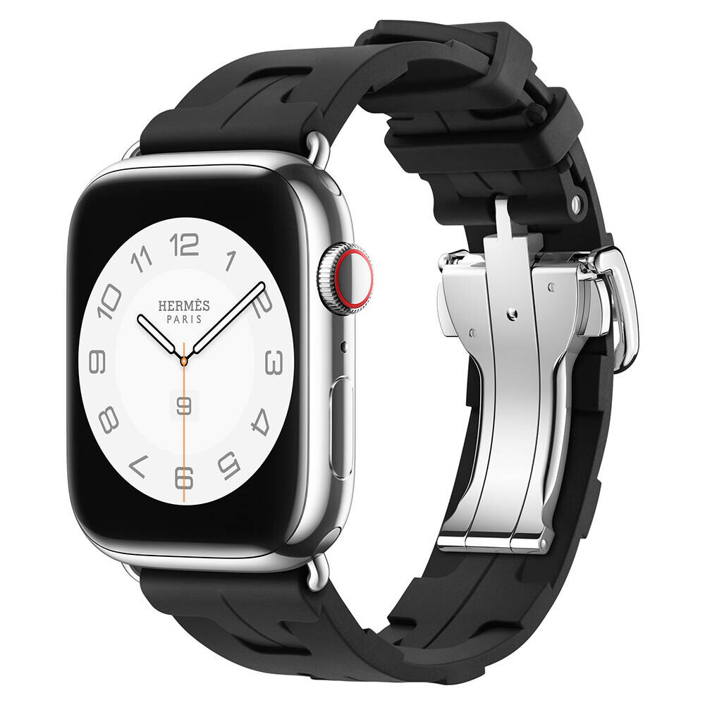 KNY Apple Watch 7 41 MM iin rg Desenli Silikon Kay-Kordon KRD-94