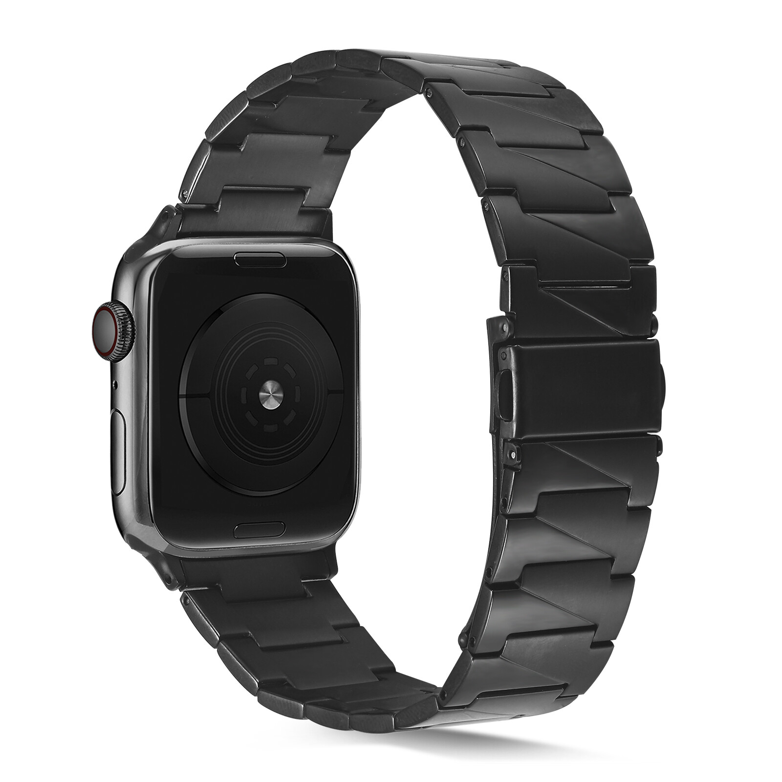 KNY Apple Watch 7 41 MM İçin Prizma Model KRD-48 Metal Kayış-Kordon