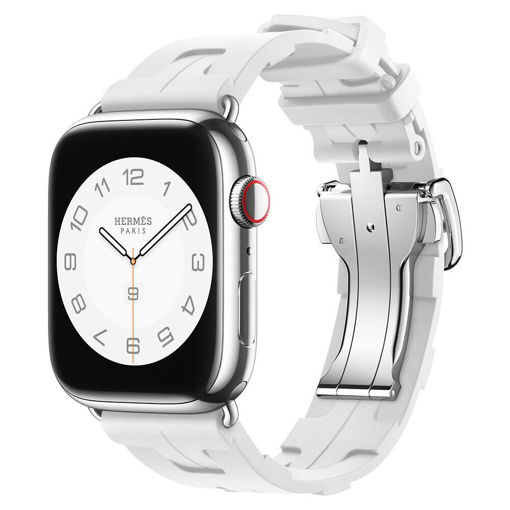 KNY Apple Watch 7 45 MM iin rg Desenli Silikon Kay-Kordon KRD-94