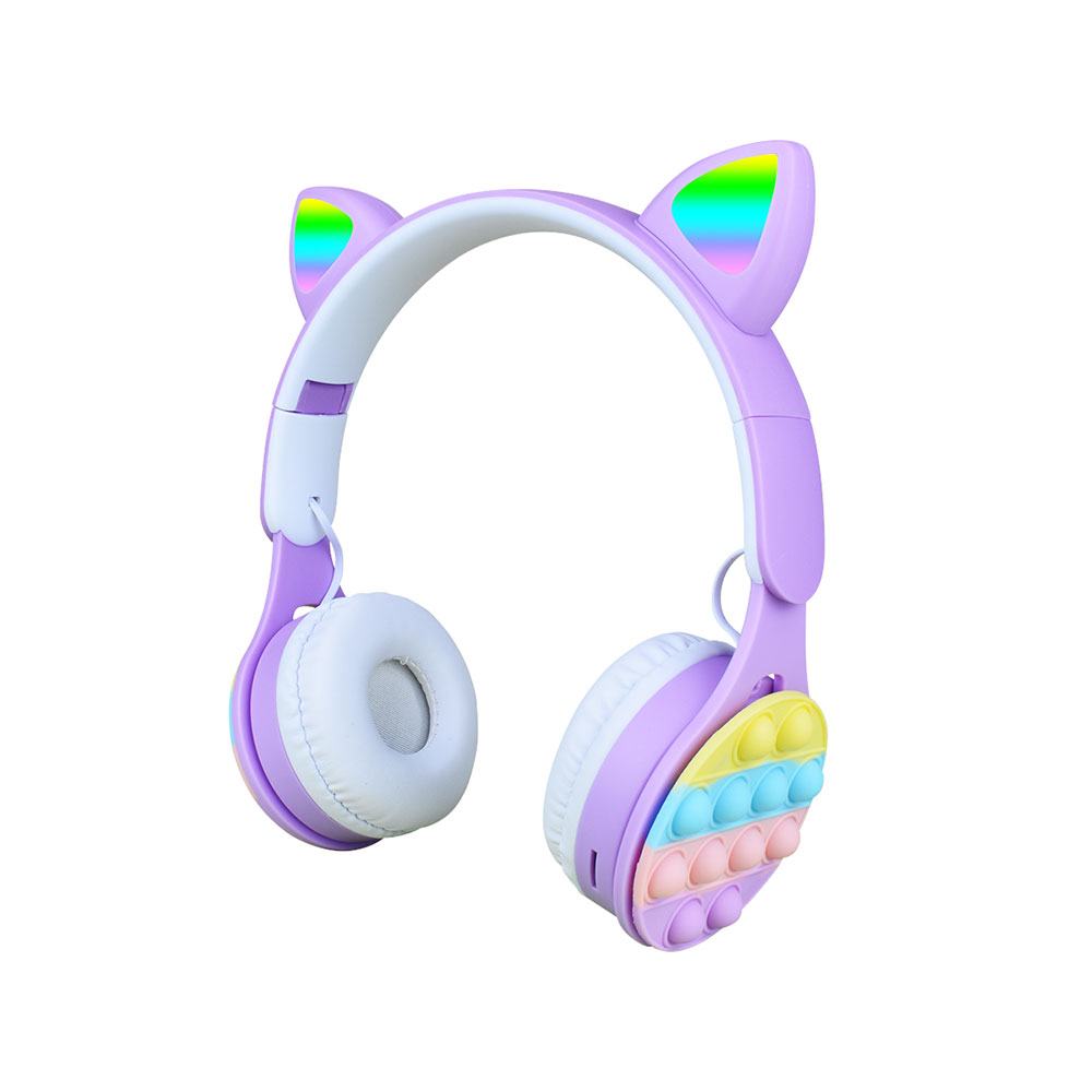 KNY B30 RGB Kedi Kulaklı Kulak Üstü Bluetoothlu Kulaklık