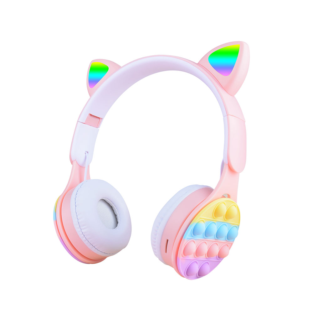 KNY B30 RGB Kedi Kulaklı Kulak Üstü Bluetoothlu Kulaklık