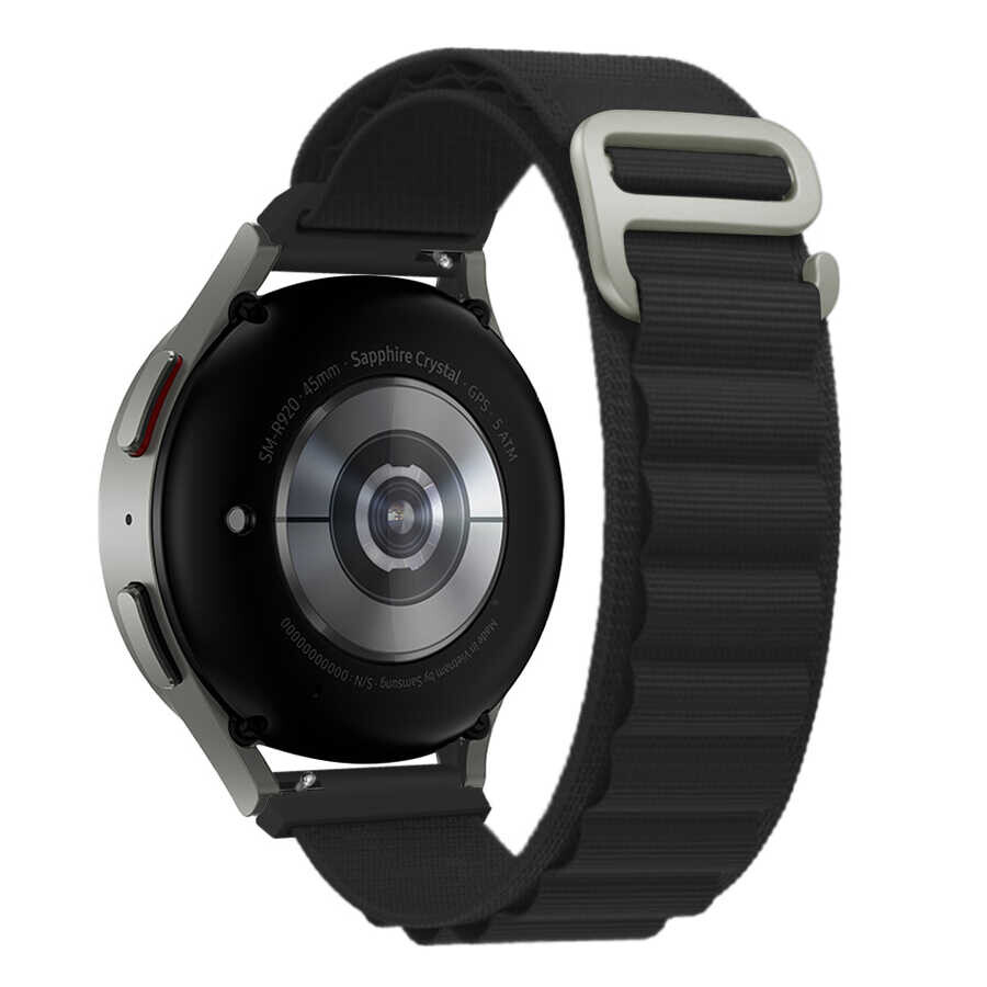 KNY Ferrucci Smart Watch FC191594 20 MM in Kuma Desenli Geme Klipsli Naylon Kay-Kordon KRD-74