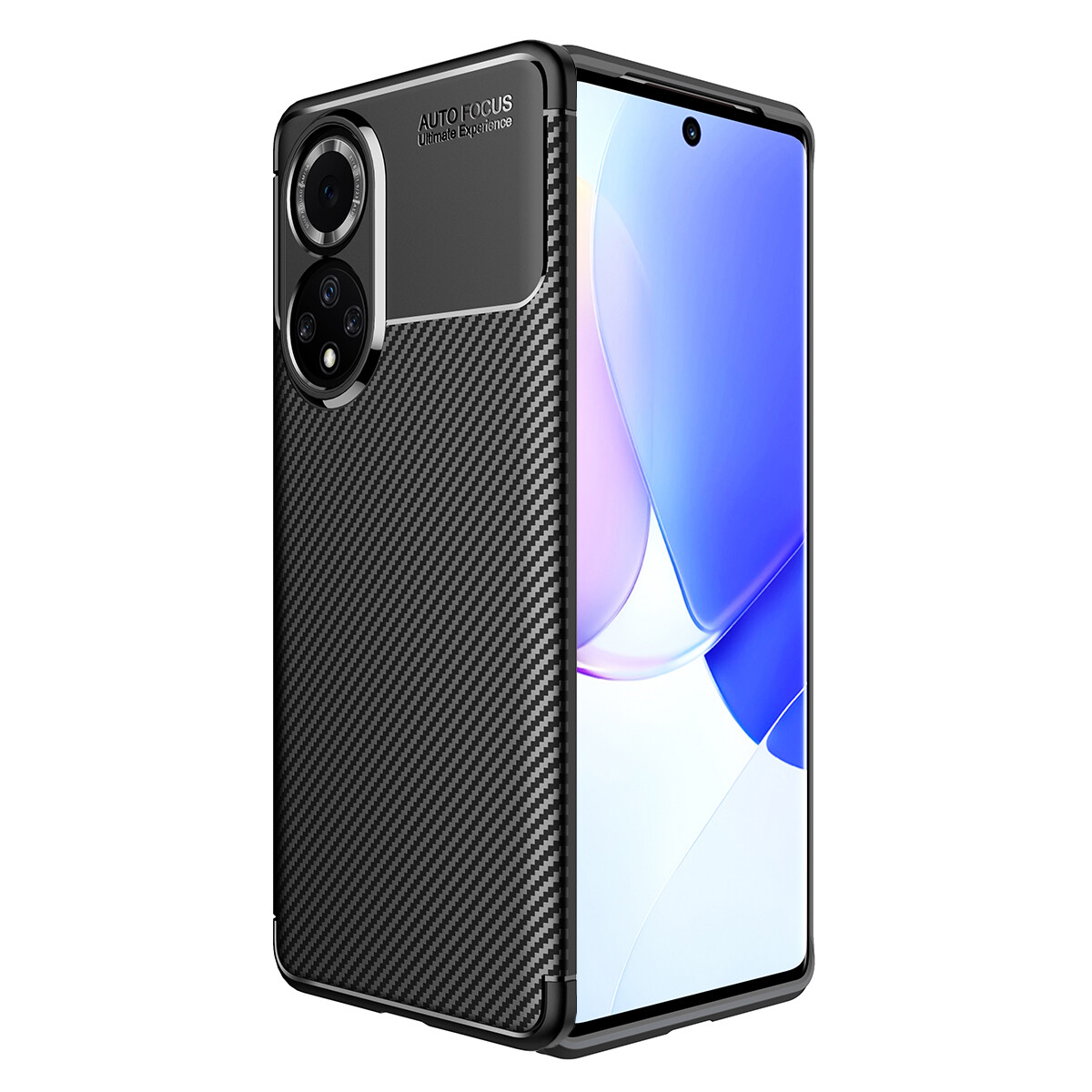 KNY Huawei Honor 50 Kılıf Karbon Desenli Lux Negro Silikon