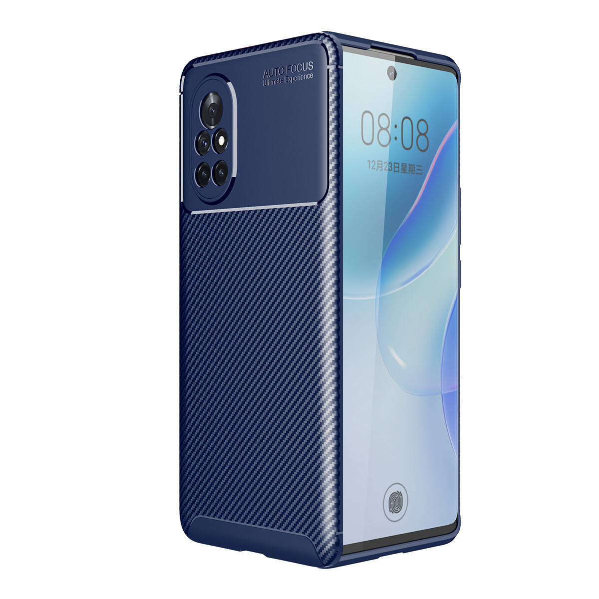 KNY Huawei Nova 8İ Kılıf Karbon Desenli Lux Negro Silikon