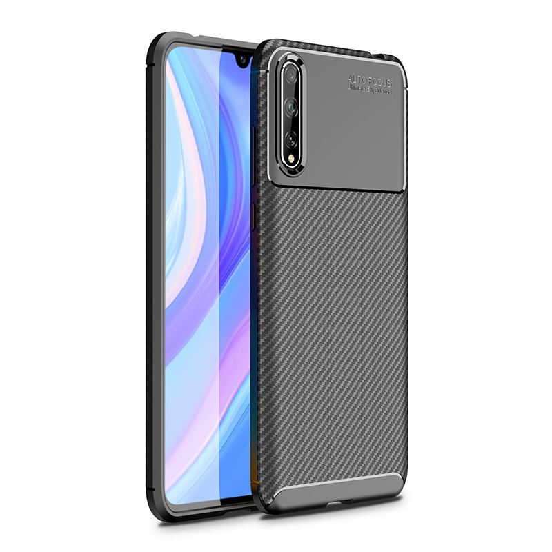 KNY Huawei P Smart S Klf Karbon Desenli Lux Negro Silikon