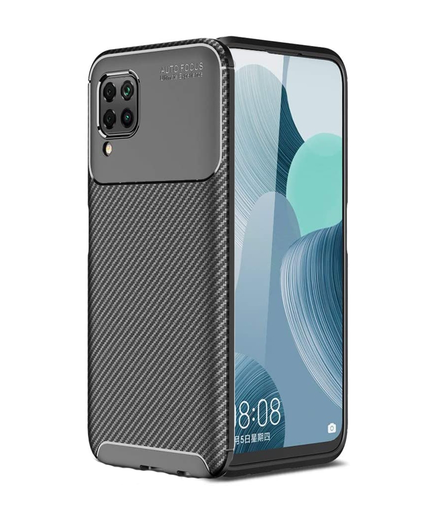 KNY Huawei P40 Lite Klf Karbon Desenli Lux Negro Silikon