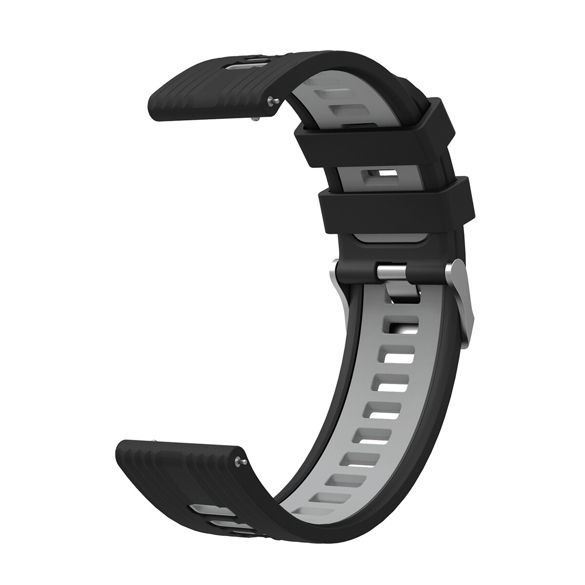 KNY Huawei Watch GT 2E (22 mm) in 2 Renkli Kademeli Silikon Kordon-Kay KRD-55