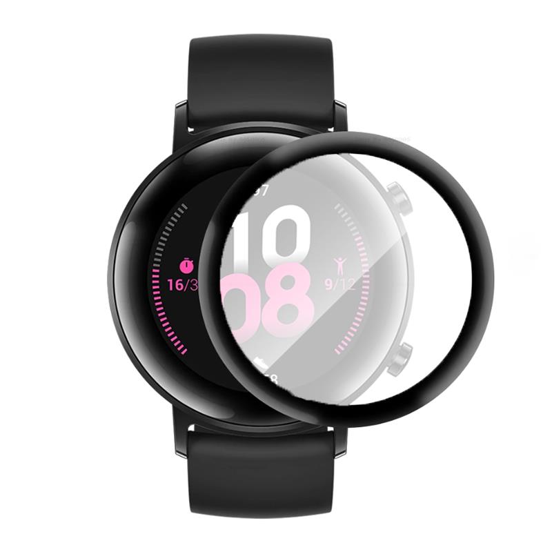 KNY Huawei Watch GT2 46 mm İçin Esnek Full Kaplayan PPM Ekran Koruyucu Siyah