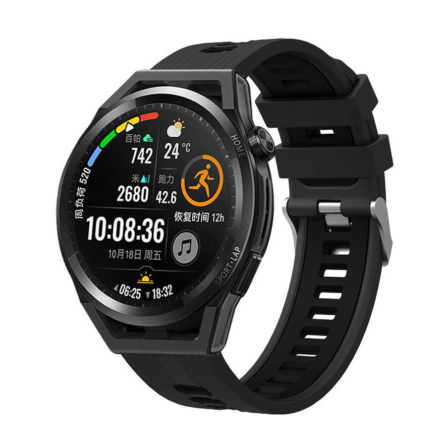 KNY Motorola Moto Watch 100 20 MM in ift Katmanl 2 Renkli Ayarlanabilir Silikon Kay-Kordon KRD-55