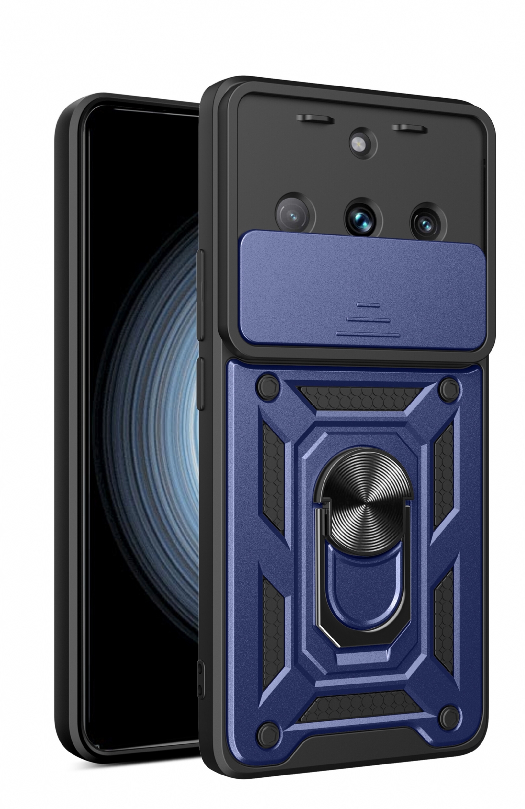 KNY Realme 11 Pro Plus 5G Kılıf Ultra Korumalı Yüzüklü Manyetik Sürgülü Vega Kapak