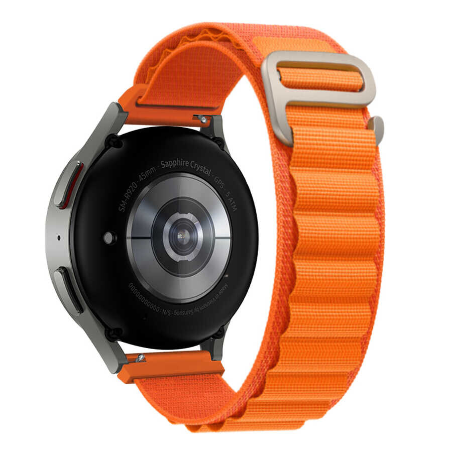 KNY Realme TechLife Watch S100 20 MM in Kuma Desenli Geme Klipsli Naylon Kay-Kordon KRD-74
