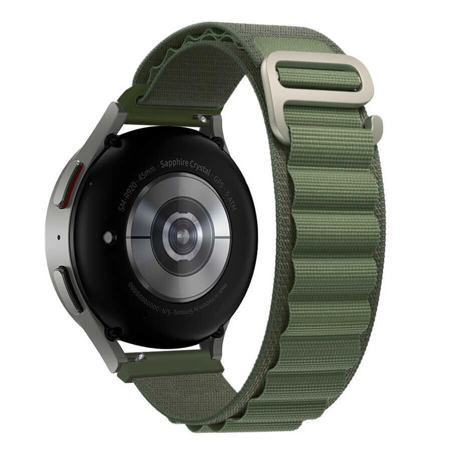 KNY Realme Watch 36 MM RMA161 20 MM in Kuma Desenli Geme Klipsli Naylon Kay-Kordon KRD-74