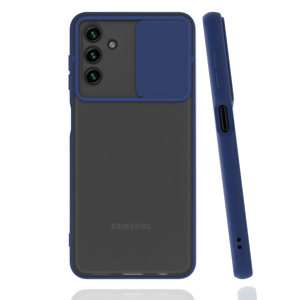 KNY Samsung Galaxy A13 5G Kılıf Renkli Kenarlı Kamera Korumalı Sürgülü Lensi Kapak