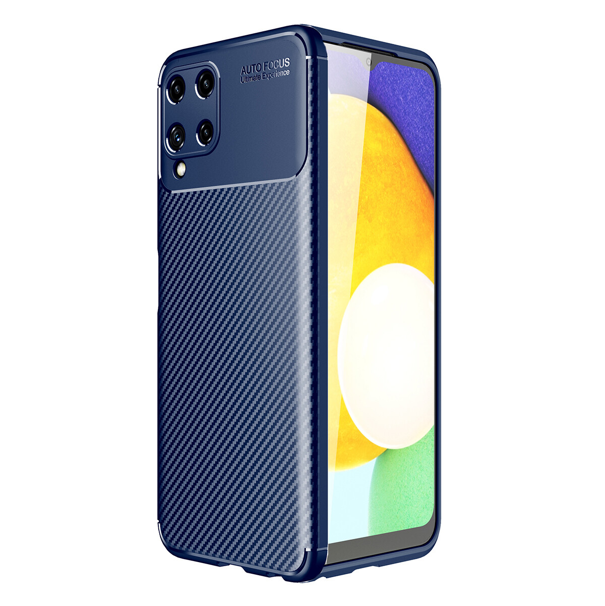 KNY Samsung Galaxy A22 4G Klf Karbon Desenli Lux Negro Silikon