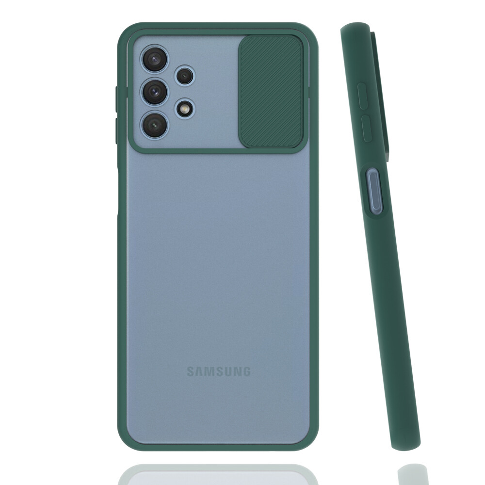 KNY Samsung Galaxy A32 4G Klf Kamera Korumal Srgl Buzlu Lensi Kapak