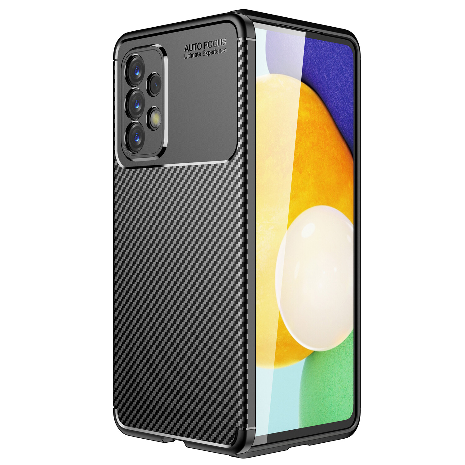 KNY Samsung Galaxy A33 5G Kılıf Karbon Desenli Lux Negro Silikon