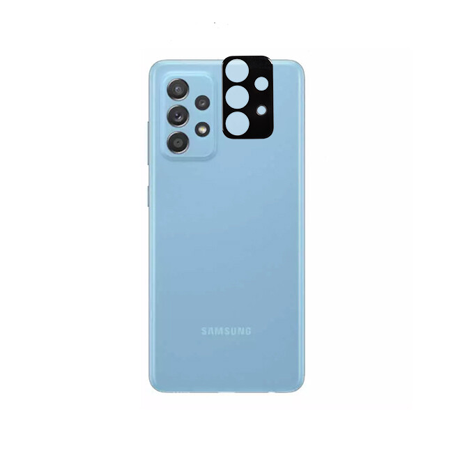 KNY Samsung Galaxy A52 in Full Yapan 3D Kamera Cam Koruyucusu Siyah