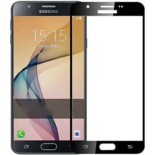 KNY Samsung Galaxy J7 in Kenar Krlmaya Dayankl 5D Cam Ekran Koruyucu Siyah