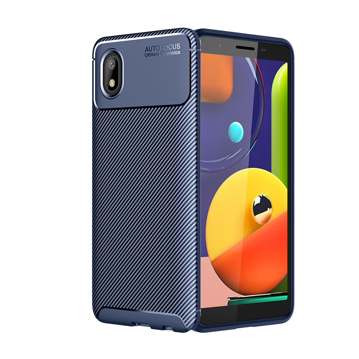 KNY Samsung Galaxy M01 Core Kılıf Karbon Desenli Lux Negro Silikon