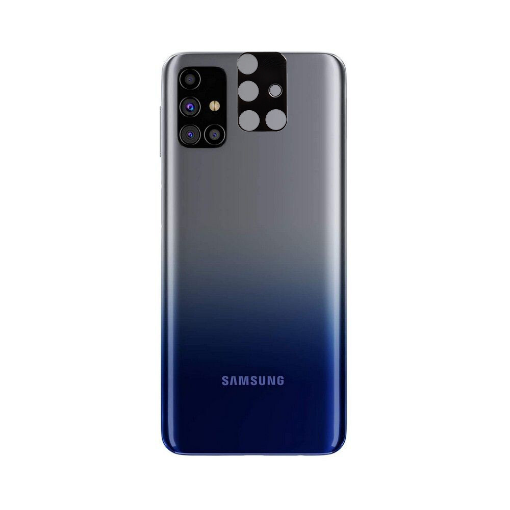 KNY Samsung Galaxy M31S in Full Yapan 3D Kamera Cam Koruyucusu Siyah