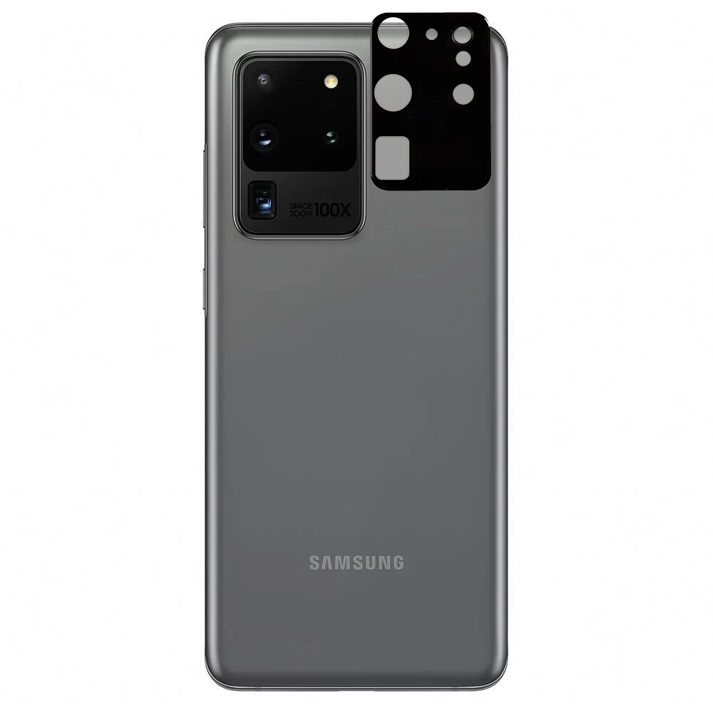 KNY Samsung Galaxy S20 Ultra in Full Yapan 3D Kamera Cam Koruyucusu Siyah