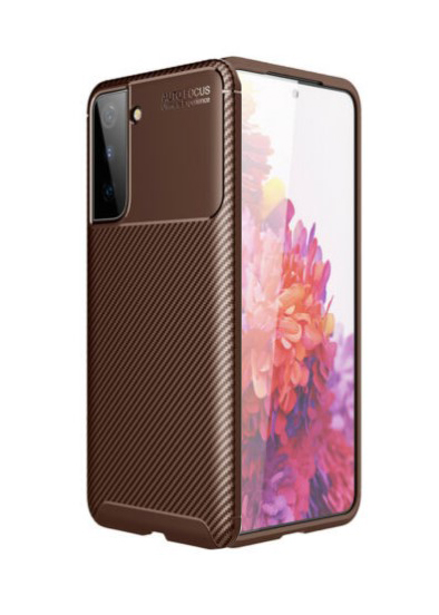 KNY Samsung Galaxy S21 Klf Karbon Desenli Lux Negro Silikon