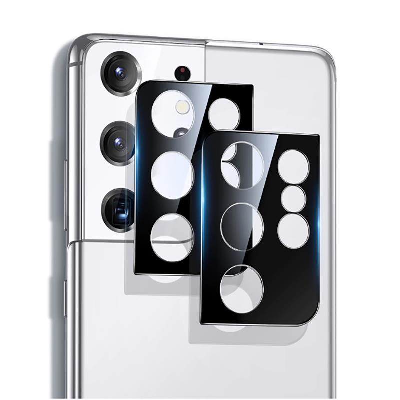 KNY Samsung Galaxy S21 Ultra in Mat Seramik Kamera Koruma Ekran Koruyucusu Siyah
