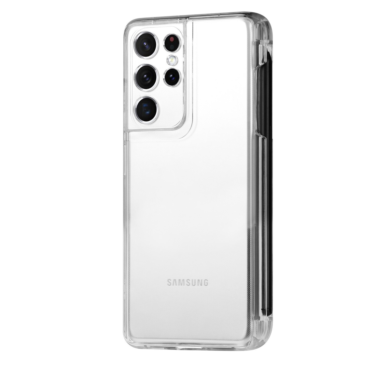 KNY Samsung Galaxy S21 Ultra Kılıf Kalem Koymalı Süper Silikon