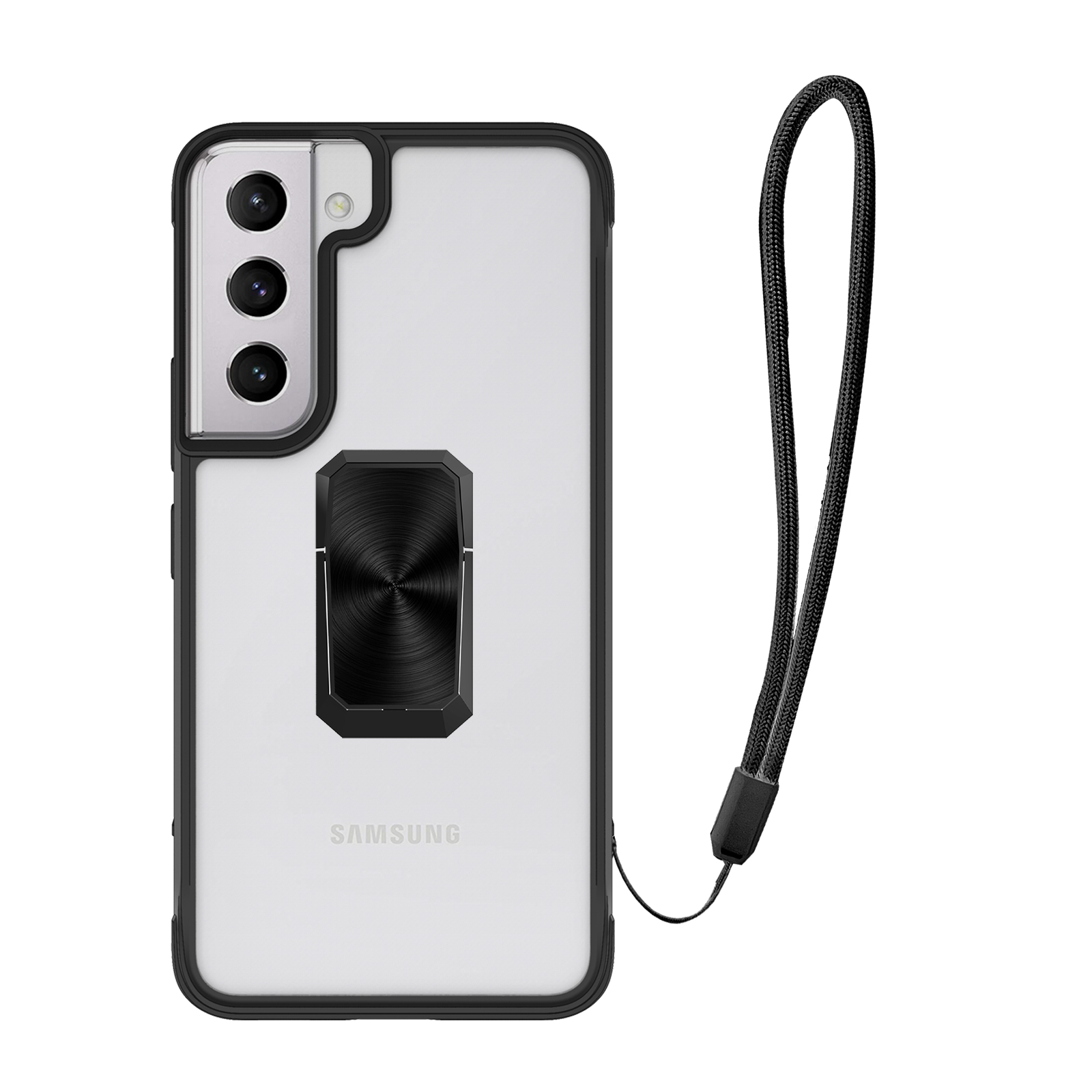 KNY Samsung Galaxy S22 Klf Yzkl pli Manyetik effaf V-Bax Kapak