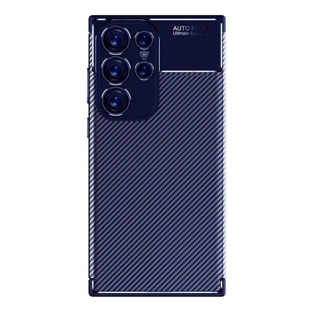 KNY Samsung Galaxy S23 Ultra Kılıf Karbon Desenli Lux Negro Silikon