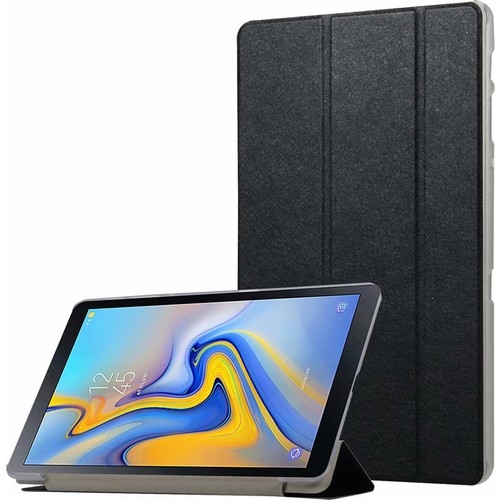 KNY Samsung Galaxy Tab A 10.5 n T590 Klf Standl Kapakl Arkas effaf Sert Smart Case Krmz
