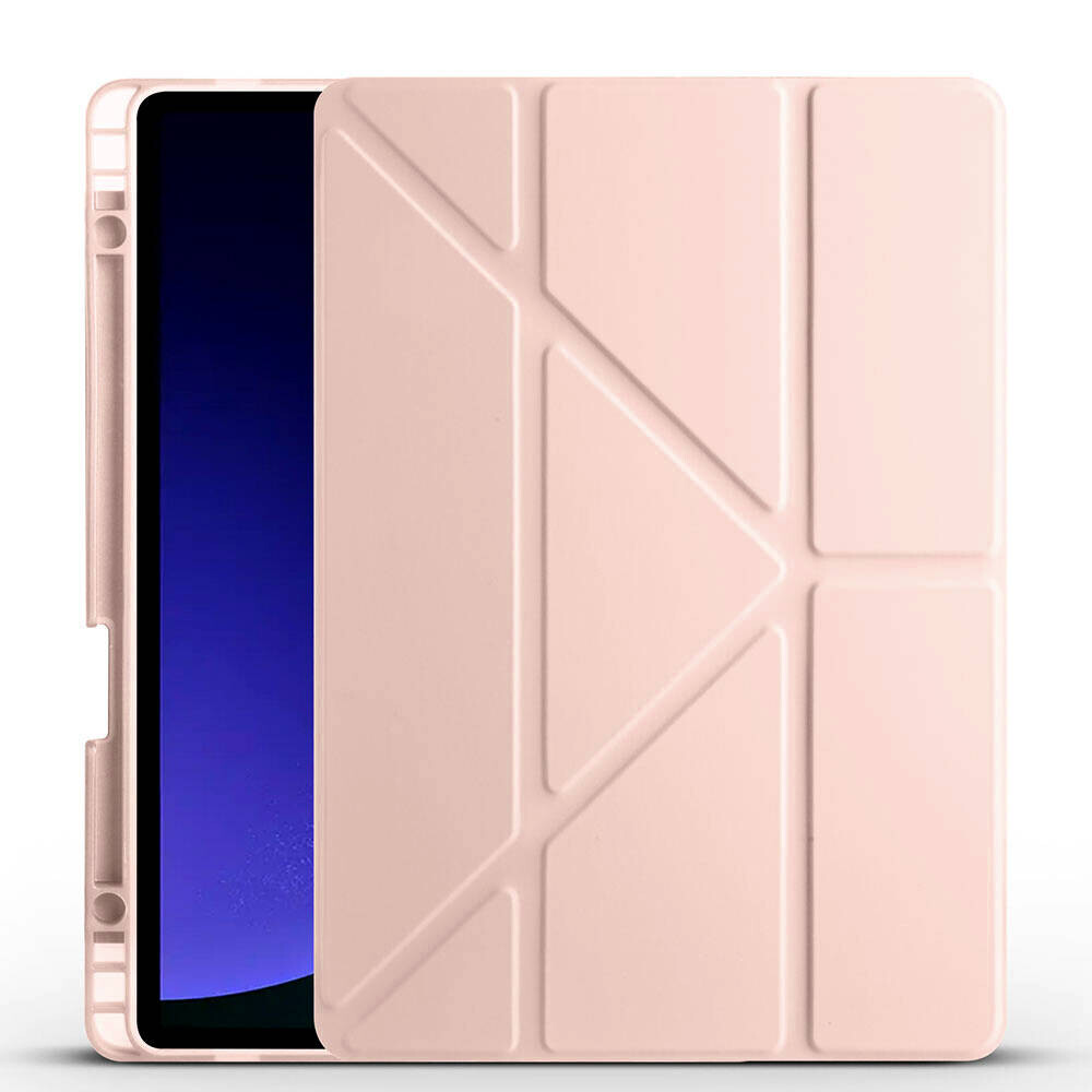 KNY Samsung Galaxy Tab S9 FE SM-X510 Klf Kalem Koymal Arkas Silikon Standl TriFolding Klf