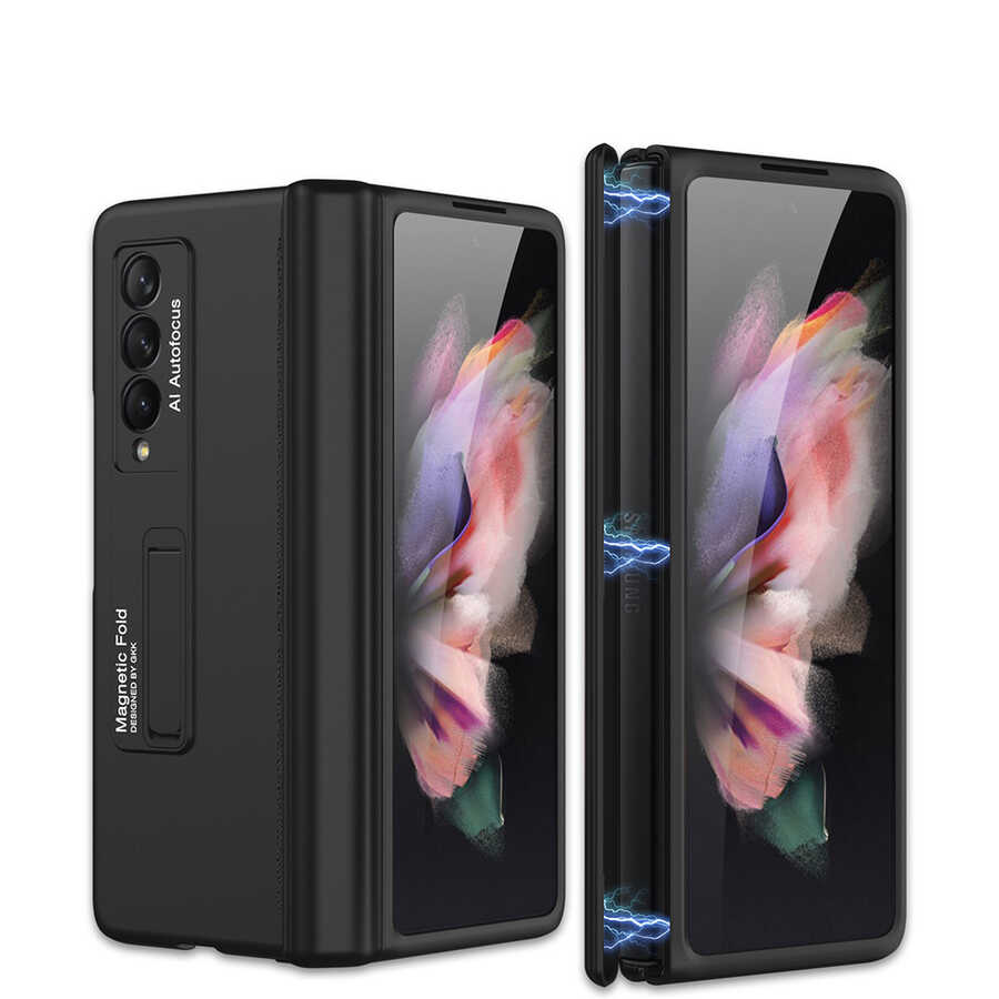 KNY Samsung Galaxy Z Fold 3 Kılıf M-Magnet Katlanabilir 360 Kapak 