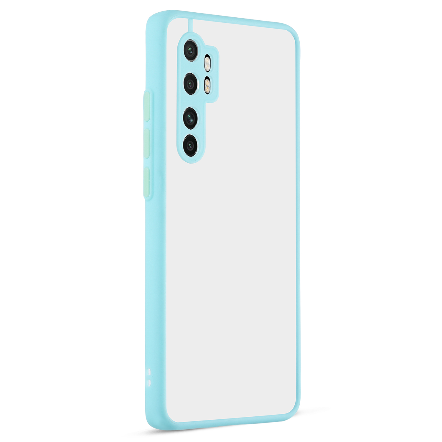 KNY Xiaomi Mi Note 10 Lite Kılıf Silikon Kenarlı Kamera Korumalı Buzlu Hux Kapak