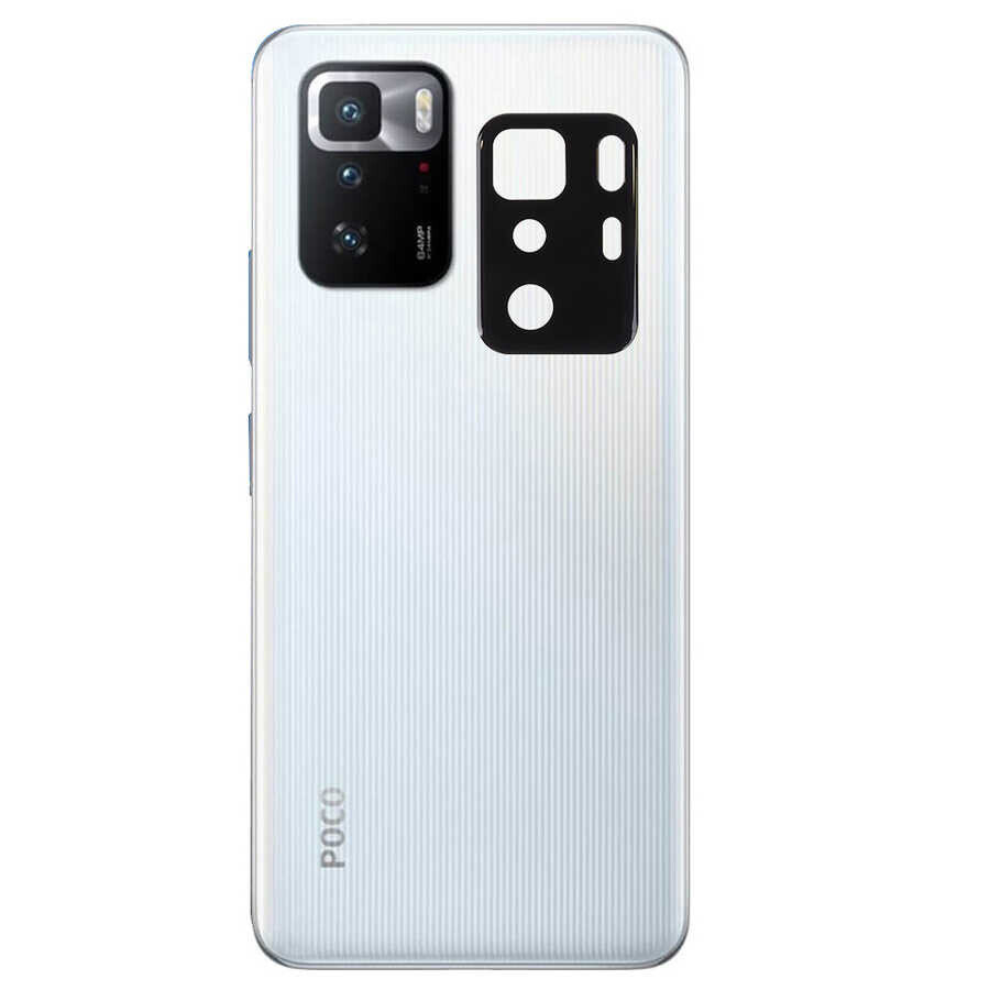 KNY Xiaomi Poco X3 GT İçin 3D Kamera Koruma Cam Siyah