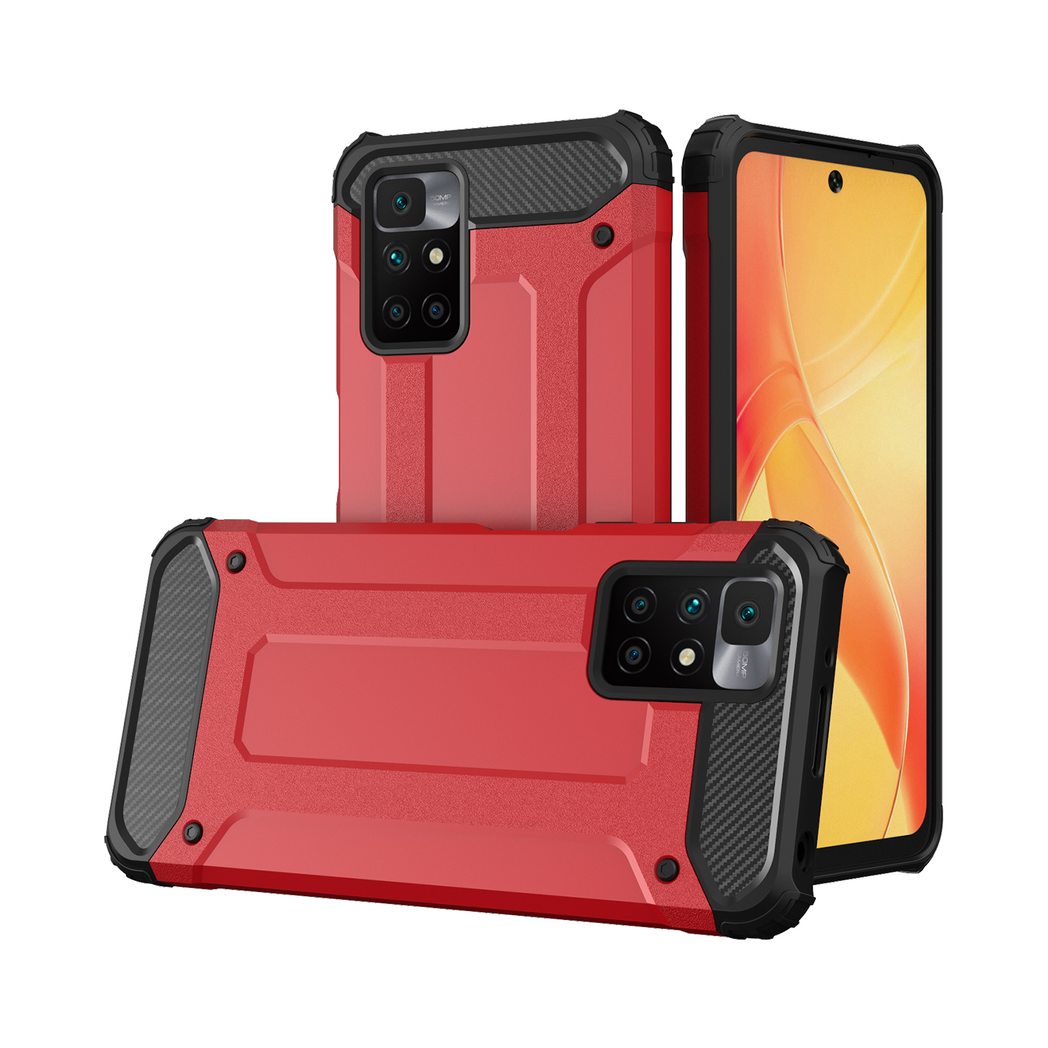 KNY Xiaomi Redmi 10 Kılıf Çift Katmanlı Armour Case