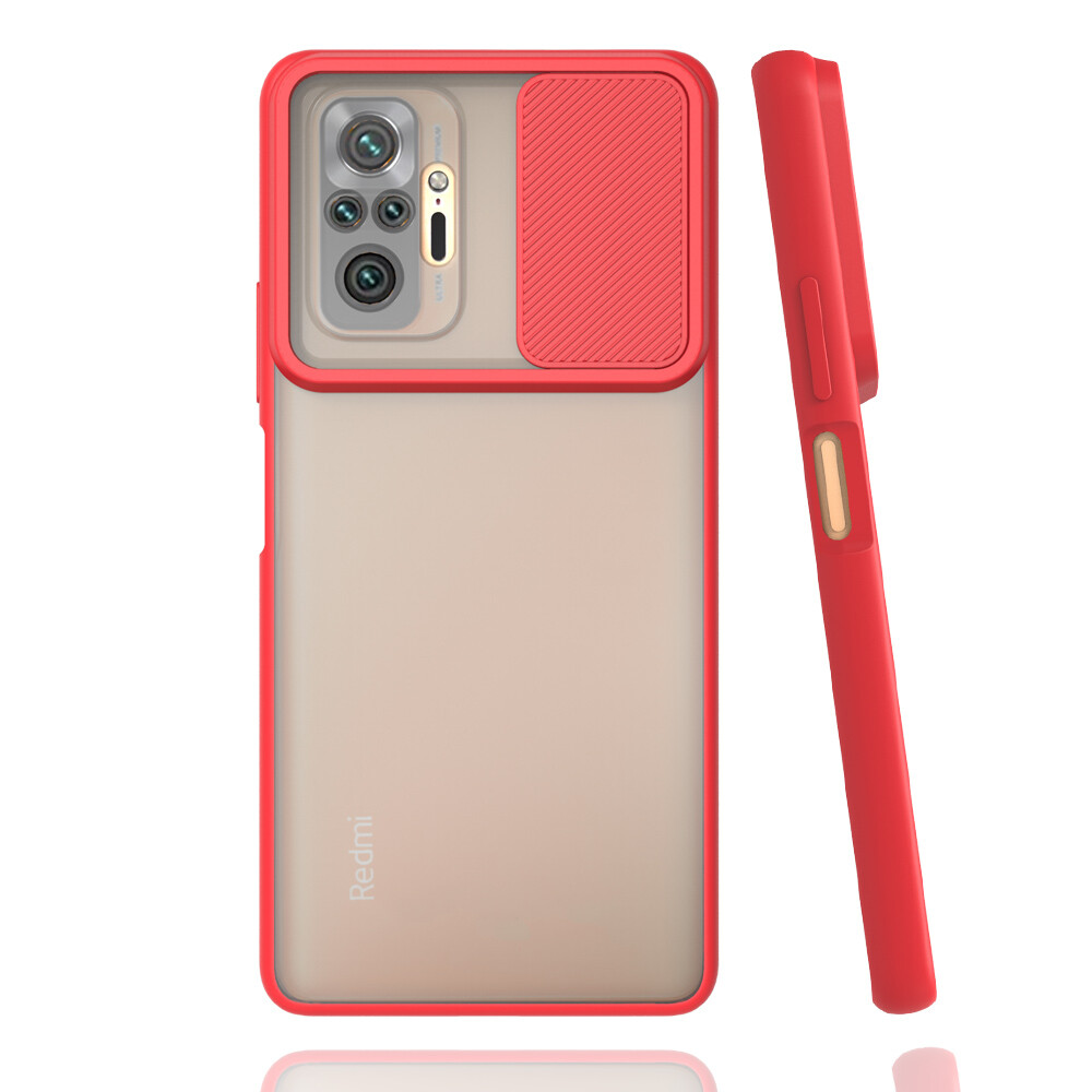 KNY Xiaomi Redmi Note 10 Pro Klf Silikon Kenarl Kamera Korumal Srgl Lensi Kapak