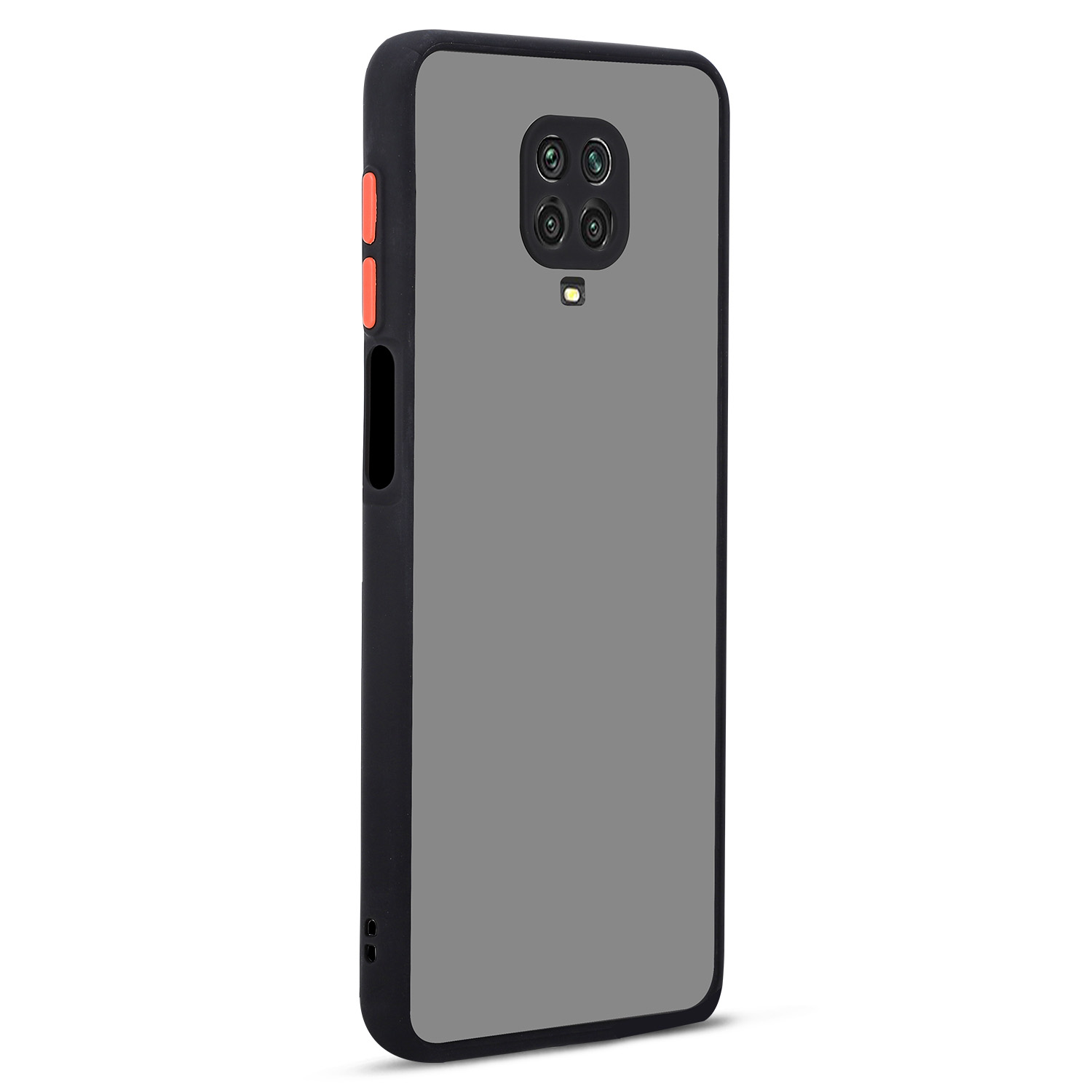 KNY Xiaomi Redmi Note 9 Pro Klf Renkli Kenarl Kamera Korumal Buzlu Hux Kapak