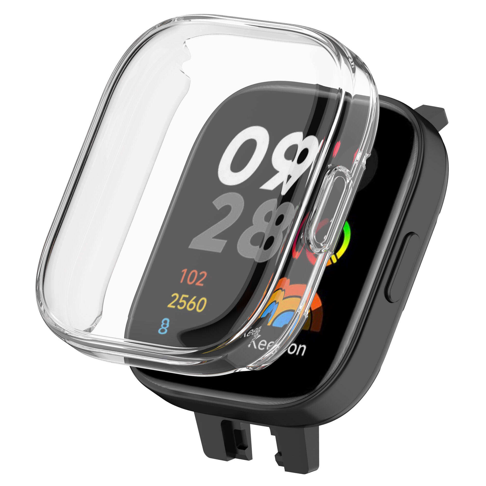 KNY Xiaomi Redmi Watch 3 in 360 Derece Kasa Ve Ekran Koruyucu Gard Silikon Kapak